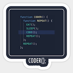 The Coder: Eat, Sleep, Code, Repeat Sticker